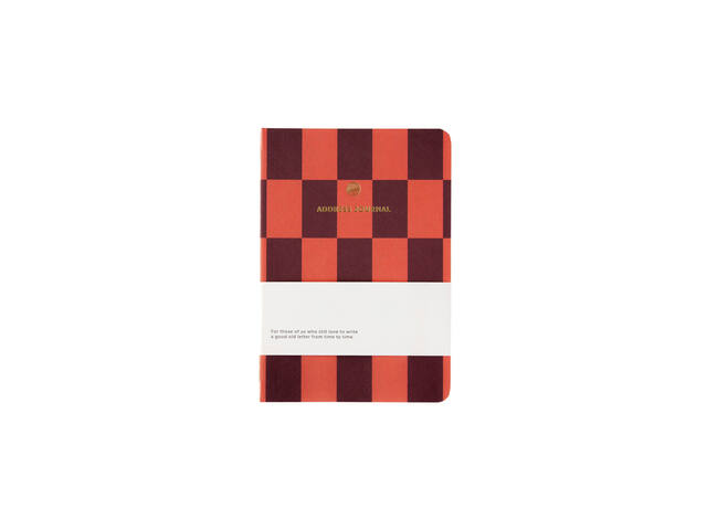 Adresboek A6 checks rood A Journal
