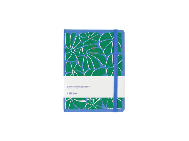 NOTITIEBOEK A5 BLAUW/GROEN A JOURNAL