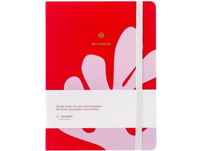 Notitieboek A5 Arty roze/rood A-Journal