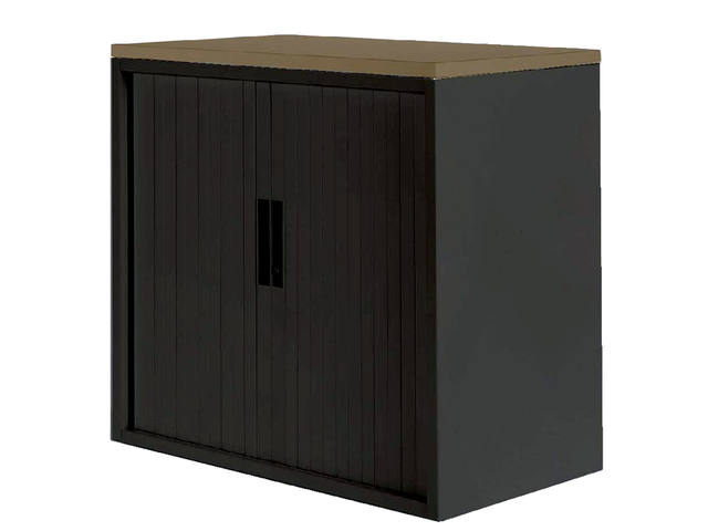 JALOEZIEDEURKAST 2OH 120CM ZWART TOPBLAD NO