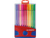 Viltstift  STABILO Pen 68 ColorParade rood/blauw etui  à 20 kleuren