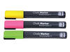 Krijtmarker Sigel whiteboard fluor roze/geel/groen 1-5mm