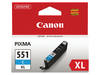 Inktcartridge Canon CLI-551XL blauw HC
