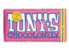 Chocolade Tony's Chocolonely wit framboos knettersuiker reep 180gr