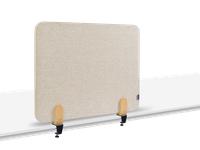 AKOESTISCH BUREAUSCHERM 60X80 BEIGE (KLEMMEN)