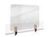 TRANSPARANT BUREAUSCHERM 60X80 (KLEMMEN)