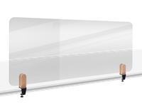 TRANSPARANT BUREAUSCHERM 60X160 (HOUDER)