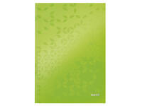 Notitieboek Leitz WOW A4 160blz 90gr lijn groen