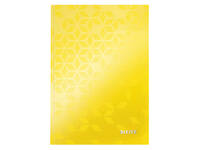 Notitieboek Leitz WOW A5 160blz 90gr lijn geel