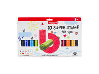 Stempelstift Bruynzeel Kids Super Stamp assorti 10 stuks