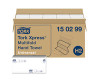 Handdoek Tork H2 Xpress Universal multifold 2-laags 213x234mm 20x237 vel wit 150299