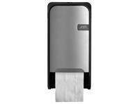 Toiletpapierdispenser Quartzline Q1 systeemrol duo zilver 441091