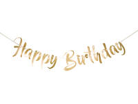 Letterslinger Happy Birthday goud