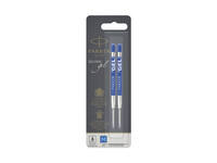 Gelschrijvervulling Parker Quink medium blauw blister à 2 stuks