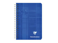 Notitieboek Clairefontaine A7+ 95x140 ruit 5x5 100blz 90gr assorti