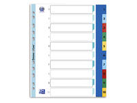 Tabbladen Oxford A4+ 11-gaats 1-10 PP kleur