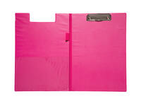 Klembordmap MAUL A4 staand met penlus PVC neon roze