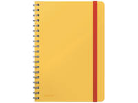 Notitieboek Leitz Cosy B5 160blz 100gr spiraal lijn geel