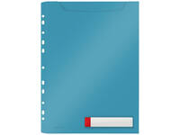 Insteekmap U-model Leitz Cosy harmonica A4 met perforatiestrip PP blauw