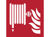 Pictogram bordje Djois Brandhaspel 200x200mm rood