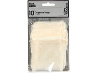 Organza zakjes Creativ Company 7x10cm 10 stuks off-white 10 zak