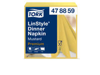 Dinerservet Tork Linstyle Premium 1/4 vouw 1-laags 390x390mm 50 vel mosterdgeel 478859