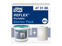 Reinigingsdoekdispenser Tork M4 Reflex Performance dispenserdoos startpakket wit 473186
