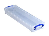Opbergbox Really Useful 0.8 liter 355x100x40mm transparant wit