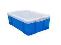 Opbergbox Really Useful 50 liter 710x440x230mm transparant blauw