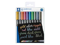 Brushpen Staedtler metallic etui à 10 kleuren