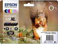 Inktcartridge Epson 378XL T3798 6 kleuren