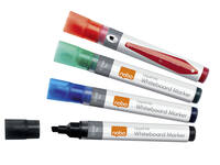 Whiteboardmarker Nobo Liquid ink schuin assorti 4mm 4st
