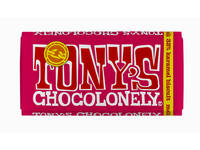 Chocolade Tony's Chocolonely melk karamel biscuit reep 180gr