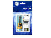 Inktcartridge Brother LC-421XL zwart + 3 kleuren