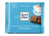 Chocolade Ritter Sport alpenmelk 100gr