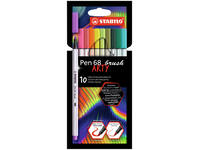 Brushstift STABILO Pen 568/10 Arty assorti set à 10 stuks