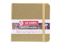 Schetsboek Talens Art Creation 80 witte vellen 140gr 120x120mm witgoud