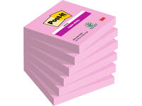 Memoblok Post-it 654 Super Sticky 76x76mm roze 90 vel
