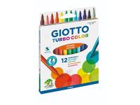 Viltstift Giotto Turbo Color set à 12 kleuren