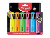 Markeerstift Maped set à 6 standaard kleuren