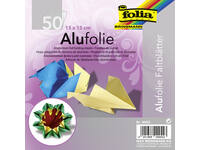 Vouwblaadjes Folia 15x15cm 50 vel alufolie assorti kleuren