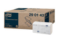 Handdoek Tork H3 Advanced singlefold 2-laags 226x230mm 15x250 vel wit 290143