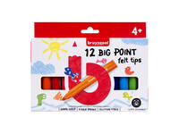 Viltstift Bruynzeel Kids Big Point assorti 12 stuks