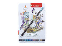 Kleurpotloden Bruynzeel Expression assorti metallic blik à 12 stuks