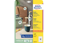 Etiket Avery L3416-10 rond 60mm wit 120 stuks
