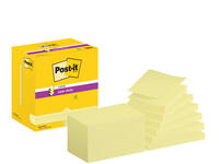 Memoblok Post-it Z-Note S350 Super Sticky 76x127mm geel 12 stuks