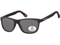 Zonnebril Montana met smoke gepolariseerd glas mat zwart