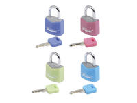 Hangslot MasterLock 4 assorti alu 20mm 4 stuks