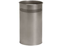 Papierbak BRASQ 21 liter rvs zilver