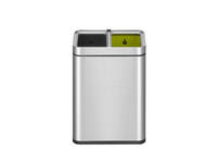 Afvalbak EKO Laguna Slim met inwerpopening 2x10liter RVS